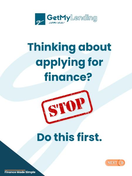Thinking about applying for finance? Stop. Do this first.

Before submitting a finance application, take a step back and understand your position.

Review your borrowing capacity, business structure, income and financial documentation. It is also important to understand which lenders may be suited to your circumstances before making an application.

Applying without the right preparation can create unnecessary complications.

A better approach is to understand your options first, then make an informed decision about your next step.

Start with a conversation, not an application.

DM “FINANCE” to discuss your finance options before you apply.
📞 02 7235 5322
✉️ info@getmylending.com.au

#FinanceTips #FinanceAdvice #BorrowSmart #FinancePlanning #LoanPreparation #FinanceOptions #LoanApproval #FinanceBroker #MortgageBroker #BusinessFinance #CommercialFinance #SmallBusinessFinance #AssetFinance #WorkingCapital #PropertyFinance #HomeLoansAustralia